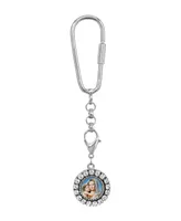 Silver-Tone Mary and Child Charm Key Fob