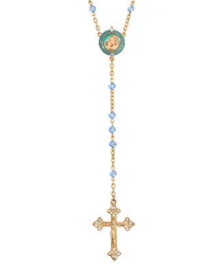 14K Gold-Dipped Mary and Child Decal Beaded Rosary