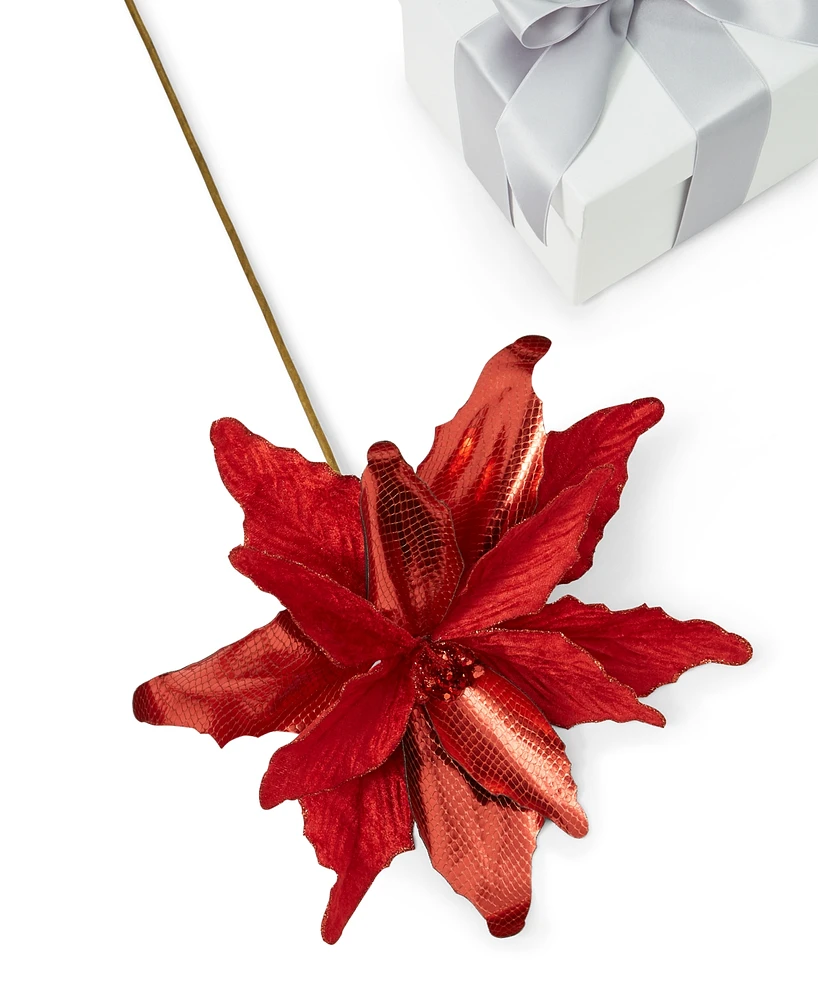 Holiday Lane Ruby Red Poinsettia Tree Pick, Exclusively at Macy's