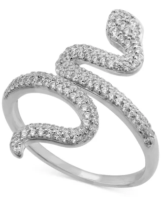Giani Bernini Cubic Zirconia Snake Ring Sterling Silver, Created for Macy's