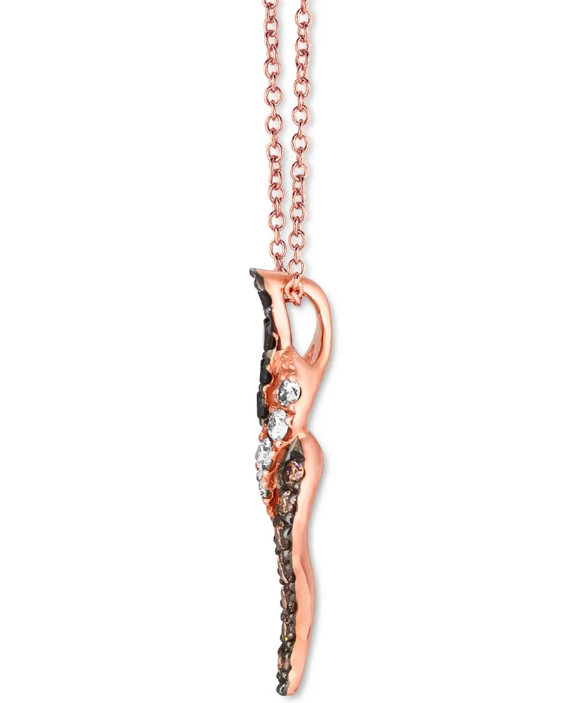 Le Vian Multicolor Diamond 18" Pendant Necklace (1/3 ct. t.w.) in 14k Rose Gold