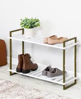 Honey Can Do 2-Tier Tubular Metal Shoe Rack