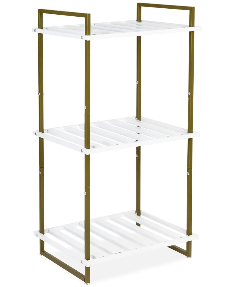 Honey Can Do 3-Tier Tubular Steel Slatted Shelving Unit