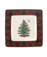 Spode Christmas Tree Tartan Square Platter