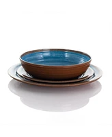 Elama Rippled Tides Melamine 12 Pc. Dinnerware Set, Service for 4