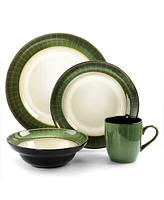 Elama Grand Jade 16 Pc. Dinnerware Set, Service for 4