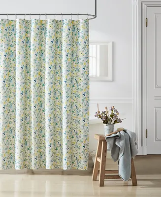 Laura Ashley Nora Cotton Shower Curtain, 72" X 72"