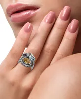 Effy Multi-Gemstone Statement Ring (4-3/4 ct. t.w.) in Sterling Silver & 18k Gold
