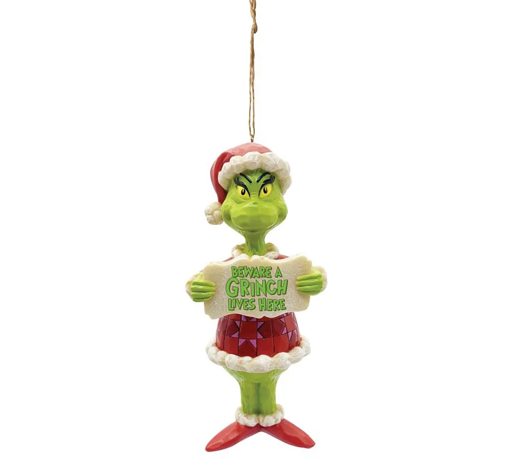 Jim Shore Beware a Grinch Lives Here Ornament