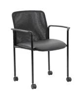 Boss Office Products Mesh Guest Chair with Casters