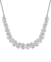 Wrapped in Love Diamond Butterfly Statement Necklace (1 ct. t.w.) in Sterling Silver, 16-1/2" + 2" extender, Created for Macy's