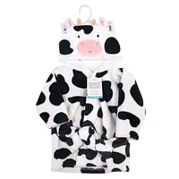 Hudson Baby Boys Unisex Plush Animal Face Bathrobe, 0-9 Months
