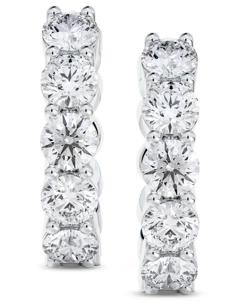 Portfolio by De Beers Forevermark Diamond Extra Small Hoop Earrings (3/4 ct. t.w.) in 14k White Gold, 0.385"