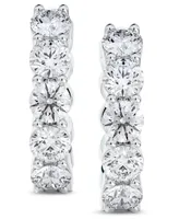 Portfolio by De Beers Forevermark Diamond Extra Small Hoop Earrings (3/4 ct. t.w.) in 14k White Gold, 0.385"