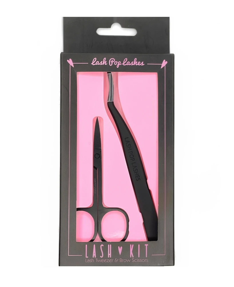 2-Piece Lash Kit: Lash Tweezer & Brow Scissors Kit