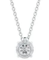 Portfolio by De Beers Forevermark Diamond Solitaire Pendant Necklace (5/8 ct. t.w.) in 14k White Gold, 16" + 2" extender