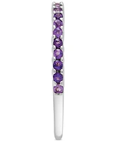 Gemstone Stack Ring Sterling Silver (Available Pink Sapphire and Blue Topaz)