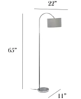 Simple Designs Arched Floor Lamp