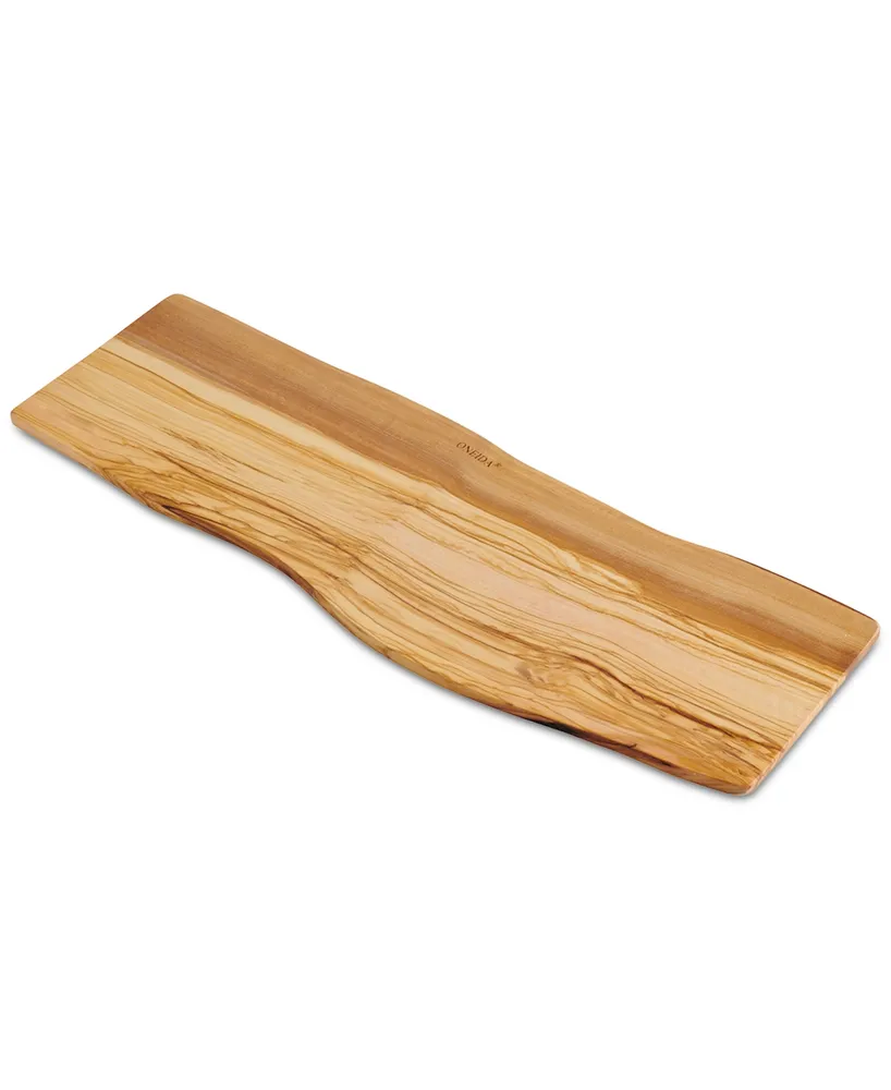 Anchor Lodge Oblong Large Olive Wood Board with Natural Bark Edges