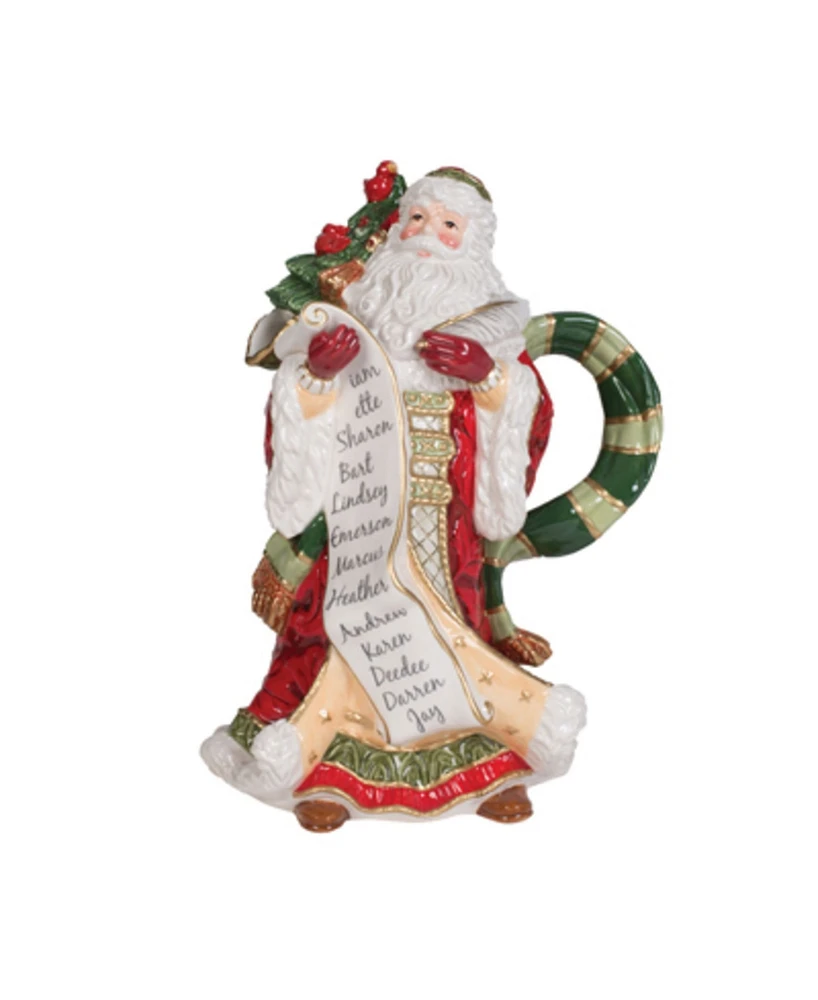 Fitz and Floyd Holiday Home Santa Pitcher, 11.75"