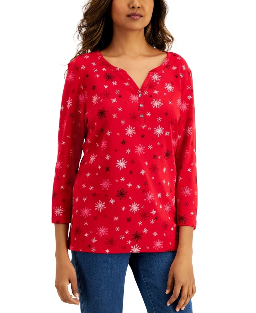 Short Sleeve Scoop Neck Top, Created for Macy's