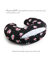 The Peanutshell Nursing Pillow for Breastfeeding, Black Camo