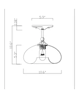 Charli Indoor Semi-Flush Mount Ceiling Light with Light Kit