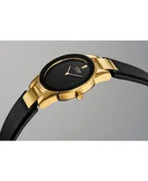 Citizen Eco-Drive Women's Axiom Black Leather Strap Watch 30mm