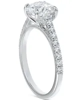 Portfolio by De Beers Forevermark Diamond Solitaire Round-Cut Pave Engagement Ring (/ ct. t.w.) in 14k Gold