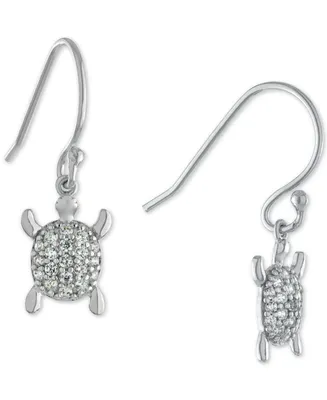 Giani Bernini Cubic Zirconia Turtle Drop Earrings in Sterling Silver, Created for Macy's