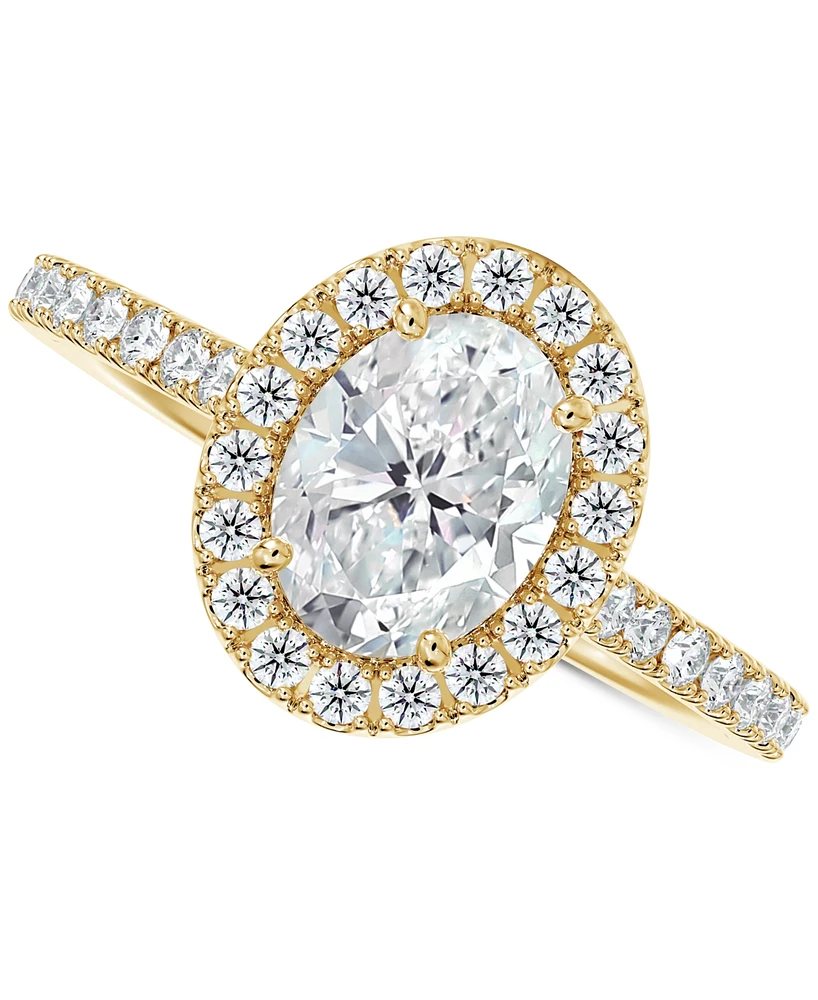 Portfolio by De Beers Forevermark Diamond Oval Halo Engagement Ring (1 ct. t.w.) in 14k Gold
