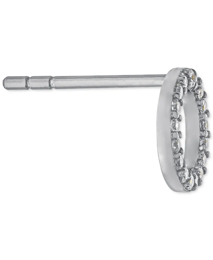 Giani Bernini Cubic Zirconia Circle Stud Earrings in Sterling Silver, Created for Macy's