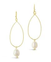 Women's Teardrop Pearl Dangle Earrings