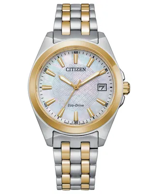 Citizen Eco-Drive Women's Corso Two-Tone Stainless Steel Bracelet Watch 33mm