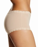 Maidenform Lace Trim Microfiber Boyshort Underwear 40760