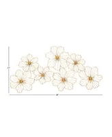 Modern Floral Wall Decor - Gold