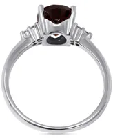 Rhodolite Garnet (3 ct. t.w.) & Diamond (1/20 ct. t.w.) Ring in 14k White Gold