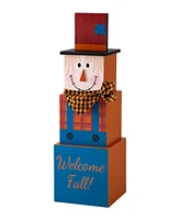 Glitzhome 36" Double-Sided Wooden Porch Decor Halloween