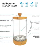 Grosche Melbourne French Press Coffee Maker with Bamboo Cork, 34 fl oz Capacity