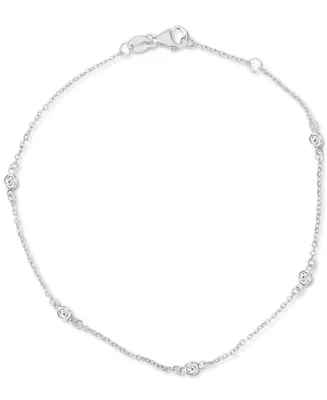 Diamond Bezel Chain Link Bracelet (1/6 ct. t.w.) 14k White or Yellow Gold