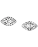 Giani Bernini Cubic Zirconia Evil Eye Stud Earrings in Sterling Silver, Created for Macy's