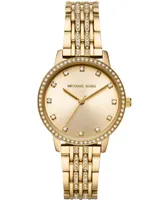Michael Kors Women's Melissa Gold-Tone Stainless Steel Bracelet Watch 35mm