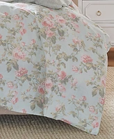 Laura Ashley Madelynn Cotton Revesible 3-Pc. Duvet Cover Set, Full/Queen