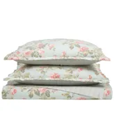 Laura Ashley Madelynn Cotton Reversible Piece Duvet Cover Set