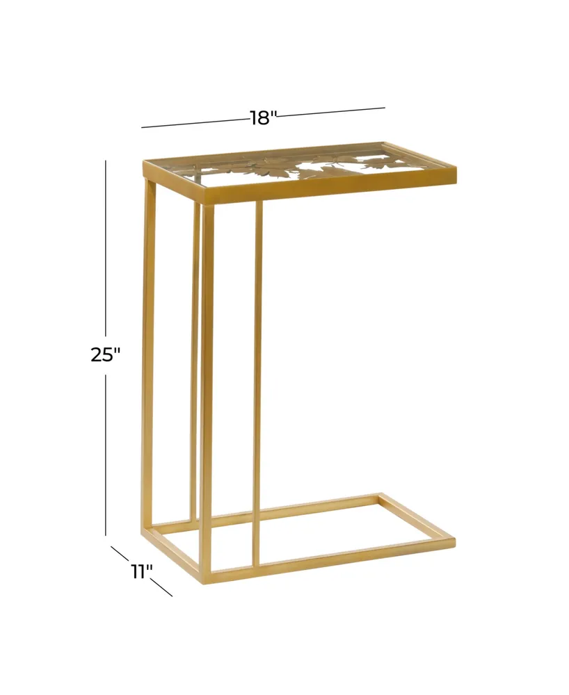 Metal Contemporary Accent Table - Gold