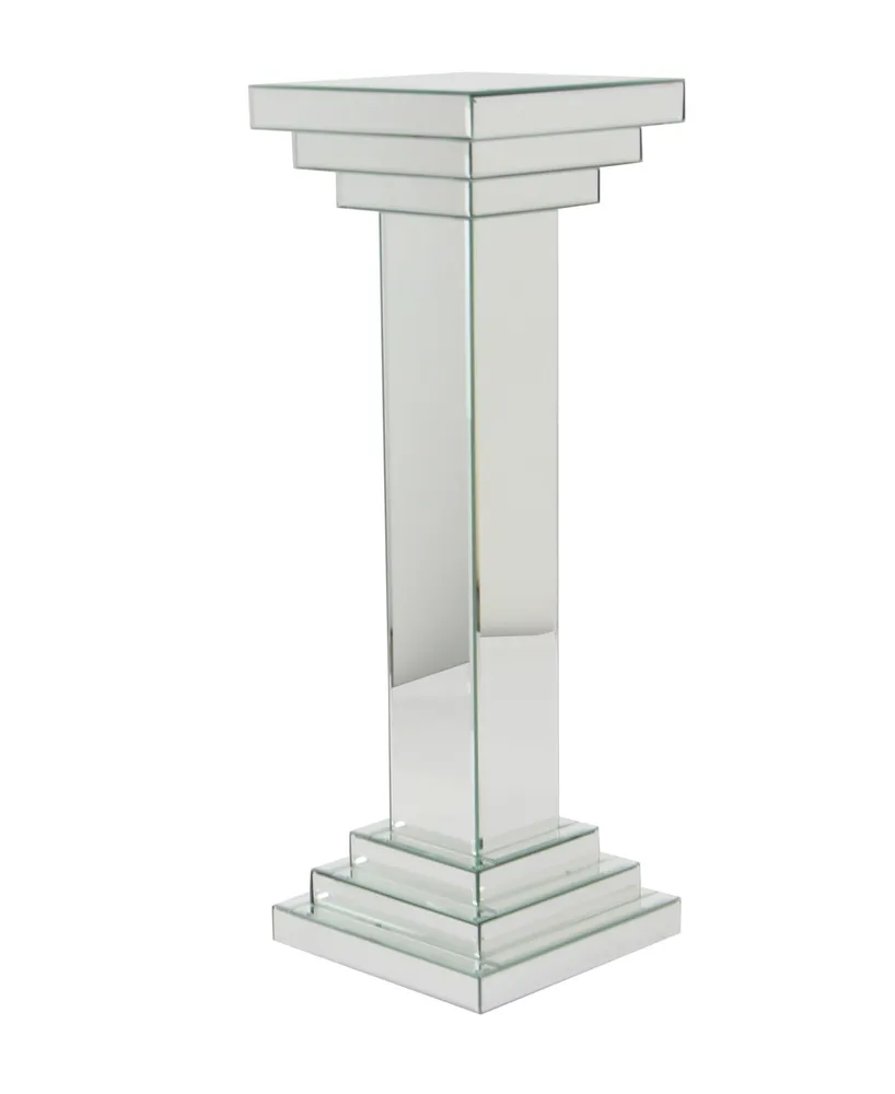 Glam Pedestal Table - Silver
