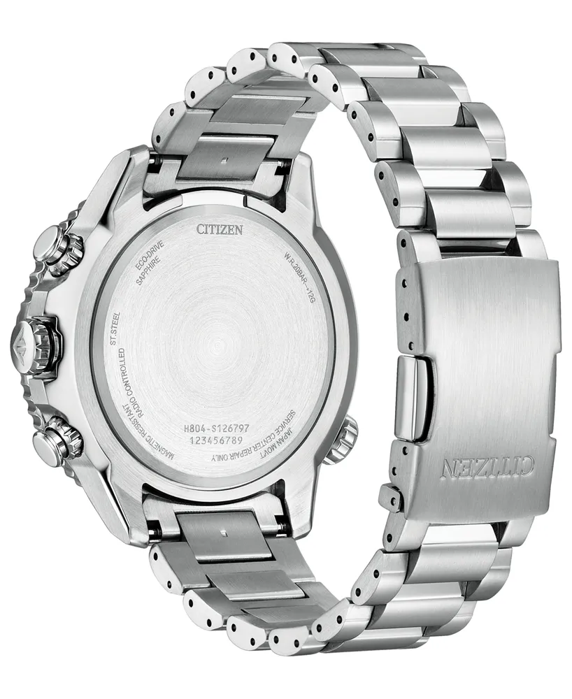 Citizen Men's Chronograph Promaster Navihawk Stainless Steel Bracelet Watch 48mm - Silver