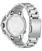 Citizen Men's Chronograph Promaster Navihawk Stainless Steel Bracelet Watch 48mm - Silver