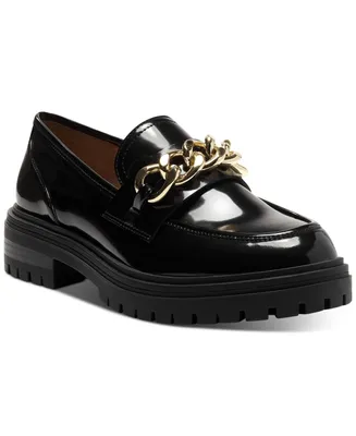 I.n.c. International Concepts Women's Brea Chain-Trim Lug Sole Loafers, Created for Macy's