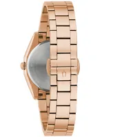 Bulova Women's Surveyor Diamond Accent Rose Gold-Tone Stainless Steel Bracelet Watch 31mm - Rose Gold